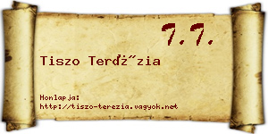 Tiszo Terézia névjegykártya